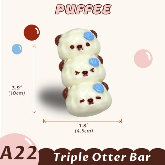 Triple Otter Bar Squishy Toy [A22]