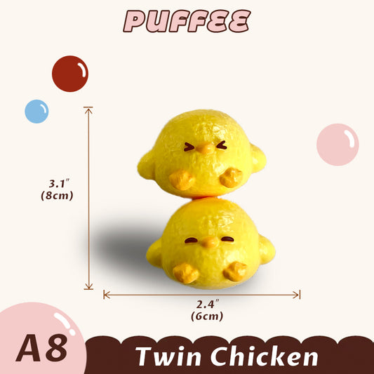 Twin Chicken Squishy Toy [A8]