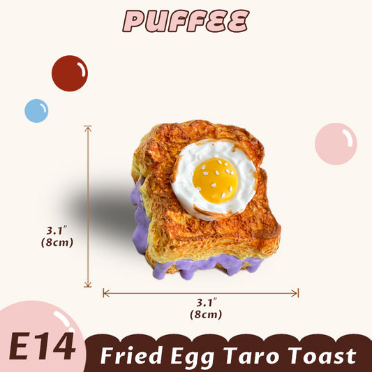 Fried Egg Taro Toast Squishy Toy [E14]