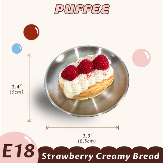 Strawberry Creamy Bread Squishy Toy [E18]