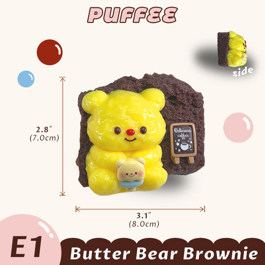 Butter Bear Brownie Squishy Toy [E1]