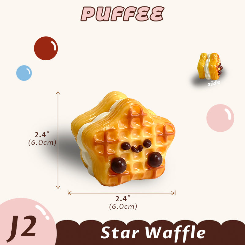 Star Waffle Jelly Cat Squishy Toy [J2]